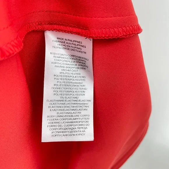 Ralph Lauren Women Dress 24W Red Midi Sleeveless A-Line Round Neck Plus Size New